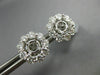 ESTATE LARGE 1.39CT DIAMOND 18KT WHITE GOLD 3D CLASSIC FLOWER JACKET EARRINGS