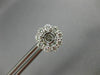 ESTATE LARGE 1.39CT DIAMOND 18KT WHITE GOLD 3D CLASSIC FLOWER JACKET EARRINGS