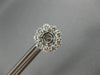 ESTATE LARGE 1.39CT DIAMOND 18KT WHITE GOLD 3D CLASSIC FLOWER JACKET EARRINGS