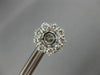 ESTATE LARGE 1.39CT DIAMOND 18KT WHITE GOLD 3D CLASSIC FLOWER JACKET EARRINGS