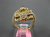 ESTATE WIDE .27CT DIAMOND 18KT ROSE GOLD 3D FLOWER & PURSE FILIGREE FUN RING