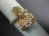 ESTATE WIDE .27CT DIAMOND 18KT ROSE GOLD 3D FLOWER & PURSE FILIGREE FUN RING