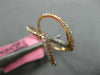 ESTATE WIDE .43CT WHITE & PINK DIAMOND 18KT ROSE GOLD 3D CRISS CROSS SNAKE RING