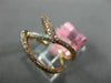 ESTATE WIDE .43CT WHITE & PINK DIAMOND 18KT ROSE GOLD 3D CRISS CROSS SNAKE RING