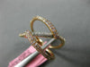 ESTATE WIDE .43CT WHITE & PINK DIAMOND 18KT ROSE GOLD 3D CRISS CROSS SNAKE RING