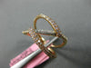 ESTATE WIDE .43CT WHITE & PINK DIAMOND 18KT ROSE GOLD 3D CRISS CROSS SNAKE RING