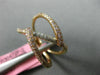 ESTATE WIDE .43CT WHITE & PINK DIAMOND 18KT ROSE GOLD 3D CRISS CROSS SNAKE RING