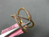 ESTATE WIDE .43CT WHITE & PINK DIAMOND 18KT ROSE GOLD 3D CRISS CROSS SNAKE RING
