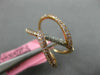 ESTATE WIDE .43CT WHITE & PINK DIAMOND 18KT ROSE GOLD 3D CRISS CROSS SNAKE RING