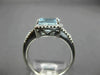 ESTATE WIDE 2.25CT DIAMOND & AAA AQUAMARINE 14KT WHITE GOLD HALO ENGAGEMENT RING