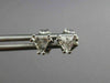 ESTATE .29CT DIAMOND 14KT WHITE GOLD 3D CLASSIC TRILLION STUD EARRINGS #25350