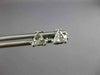 ESTATE .29CT DIAMOND 14KT WHITE GOLD 3D CLASSIC TRILLION STUD EARRINGS #25350