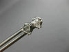 ESTATE .29CT DIAMOND 14KT WHITE GOLD 3D CLASSIC TRILLION STUD EARRINGS #25350