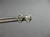 ESTATE .29CT DIAMOND 14KT WHITE GOLD 3D CLASSIC TRILLION STUD EARRINGS #25350
