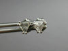 ESTATE .29CT DIAMOND 14KT WHITE GOLD 3D CLASSIC TRILLION STUD EARRINGS #25350