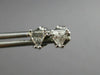 ESTATE .29CT DIAMOND 14KT WHITE GOLD 3D CLASSIC TRILLION STUD EARRINGS #25350