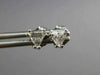 ESTATE .29CT DIAMOND 14KT WHITE GOLD 3D CLASSIC TRILLION STUD EARRINGS #25350