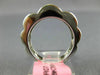 ESTATE WIDE .57CT DIAMOND 18KT WHITE GOLD 3D MULTI ROW PAVE FLOWER LOVE RING