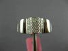 ESTATE WIDE .57CT DIAMOND 18KT WHITE GOLD 3D MULTI ROW PAVE FLOWER LOVE RING