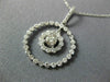 LARGE 1.25CT DIAMOND 14K WHITE GOLD 3D SOLITAIRE CIRCLE OF LIFE PENDANT #26525