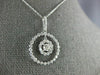 LARGE 1.25CT DIAMOND 14K WHITE GOLD 3D SOLITAIRE CIRCLE OF LIFE PENDANT #26525