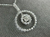 LARGE 1.25CT DIAMOND 14K WHITE GOLD 3D SOLITAIRE CIRCLE OF LIFE PENDANT #26525