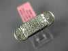 ESTATE WIDE 1.06CT DIAMOND 18K WHITE GOLD MULTI SHAPE INVISIBLE MENS PINKY RING