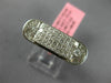 ESTATE WIDE 1.06CT DIAMOND 18K WHITE GOLD MULTI SHAPE INVISIBLE MENS PINKY RING
