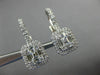 LARGE .86CT DIAMOND 18KT WHITE GOLD ROUND & BAGUETTE LEVERBACK HANGING EARRINGS