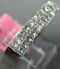 ESTATE .76CT DIAMOND 18KT WHITE GOLD 3D CLASSIC PRINCESS INVISIBLE WAVE FUN RING