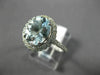 LARGE 2.60CT DIAMOND & AAA OVAL AQUAMARINE 14KT WHITE GOLD HALO ENGAGEMENT RING