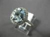 LARGE 2.60CT DIAMOND & AAA OVAL AQUAMARINE 14KT WHITE GOLD HALO ENGAGEMENT RING