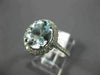 LARGE 2.60CT DIAMOND & AAA OVAL AQUAMARINE 14KT WHITE GOLD HALO ENGAGEMENT RING
