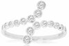 ESTATE WIDE .25CT DIAMOND 14KT WHITE GOLD 3D BEZEL ETOILE CRISS CROSS FUN RING