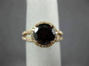 ESTATE WIDE 2.6CT DIAMOND & AAA RHODOLITE 14K ROSE GOLD FILIGREE ENGAGEMENT RING