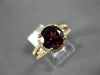 ESTATE WIDE 2.6CT DIAMOND & AAA RHODOLITE 14K ROSE GOLD FILIGREE ENGAGEMENT RING