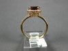 ESTATE WIDE 2.6CT DIAMOND & AAA RHODOLITE 14K ROSE GOLD FILIGREE ENGAGEMENT RING
