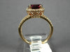 ESTATE WIDE 2.6CT DIAMOND & AAA RHODOLITE 14K ROSE GOLD FILIGREE ENGAGEMENT RING