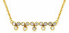 ESTATE .25CT DIAMOND 14KT YELLOW GOLD 3D CLASSIC ROUND BEZEL ETOILE BAR NECKLACE