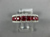WIDE 1.67CT DIAMOND & AAA RUBY 18KT WHITE GOLD 3D SEMI ETERNITY ANNIVERSARY RING