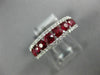 WIDE 1.67CT DIAMOND & AAA RUBY 18KT WHITE GOLD 3D SEMI ETERNITY ANNIVERSARY RING