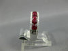 WIDE 1.67CT DIAMOND & AAA RUBY 18KT WHITE GOLD 3D SEMI ETERNITY ANNIVERSARY RING