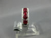 WIDE 1.67CT DIAMOND & AAA RUBY 18KT WHITE GOLD 3D SEMI ETERNITY ANNIVERSARY RING
