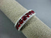 WIDE 1.67CT DIAMOND & AAA RUBY 18KT WHITE GOLD 3D SEMI ETERNITY ANNIVERSARY RING