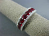 WIDE 1.67CT DIAMOND & AAA RUBY 18KT WHITE GOLD 3D SEMI ETERNITY ANNIVERSARY RING