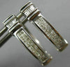 .70CT DIAMOND 14KT WHITE GOLD PRINCESS & BAGUETTE INVISIBLE HOOP HUGGIE EARRINGS