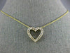 ESTATE .30CT DIAMOND 14KT TWO TONE GOLD 3D OPEN HEART FILIGREE MILGRAIN PENDANT