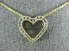 ESTATE .30CT DIAMOND 14KT TWO TONE GOLD 3D OPEN HEART FILIGREE MILGRAIN PENDANT