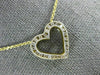 ESTATE .30CT DIAMOND 14KT TWO TONE GOLD 3D OPEN HEART FILIGREE MILGRAIN PENDANT