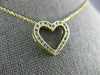 ESTATE .30CT DIAMOND 14KT TWO TONE GOLD 3D OPEN HEART FILIGREE MILGRAIN PENDANT
